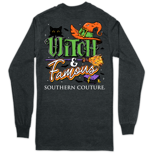 SC Classic Witch & Famous on Long Sleeve-Dark Heather