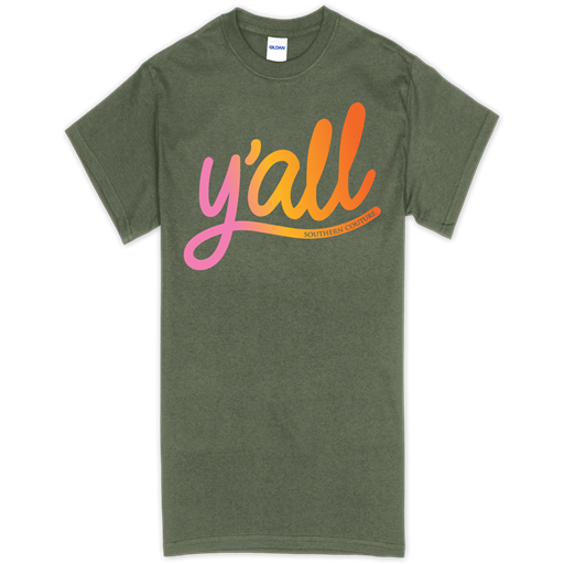 SC Soft Y'All front print-Military Green