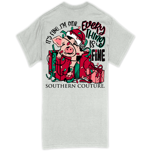 SC Classic It's Fine Christmas Pig-Ash Grey