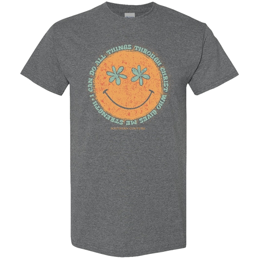 SC Soft Smiley Do All Things front print-Graph Htr