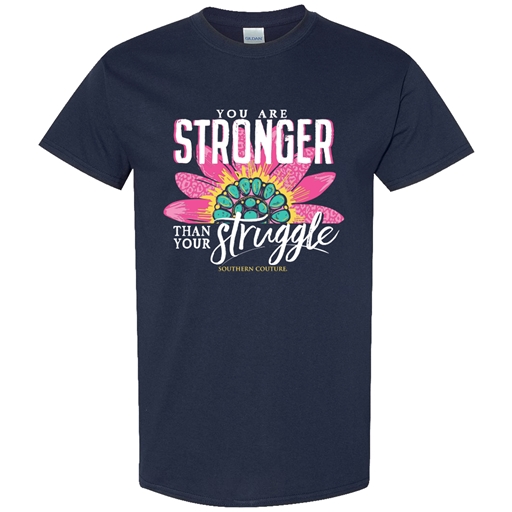 SC Soft You Are Stronger front print-Navy