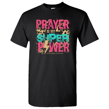 SC Soft Prayer is My Super Power front print-Black