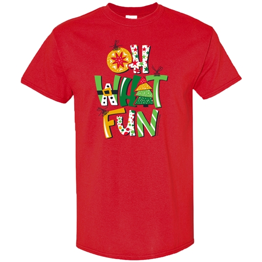 SC Soft Oh What Fun front print-Red