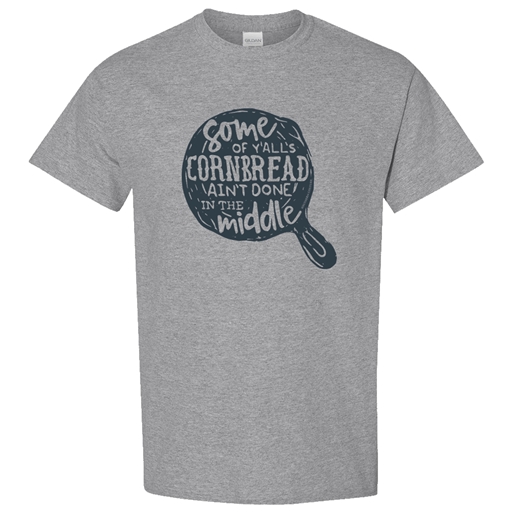 SC Soft Y'All's Cornbread front print-Sport Grey