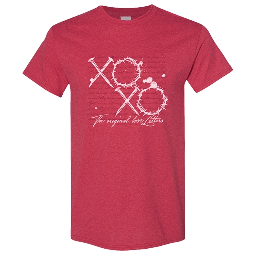 SC Soft Original Love Letters front print-Heather Red