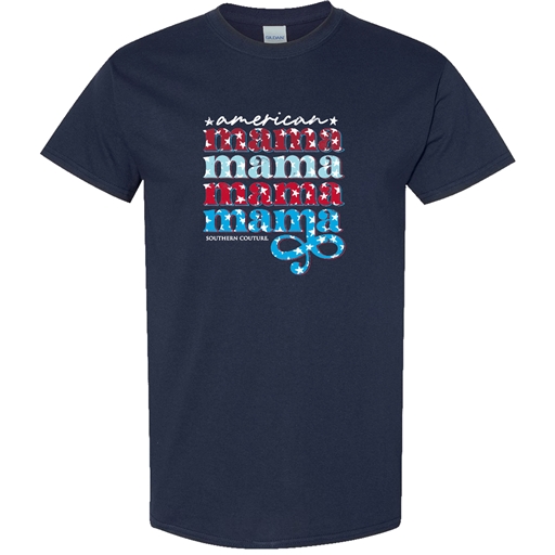 SC Soft American Mama front print-Navy