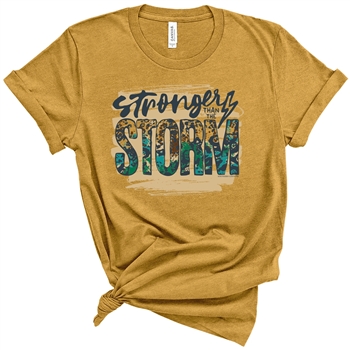 SC Premium Stronger Than the Storm front print-Htr Mustard
