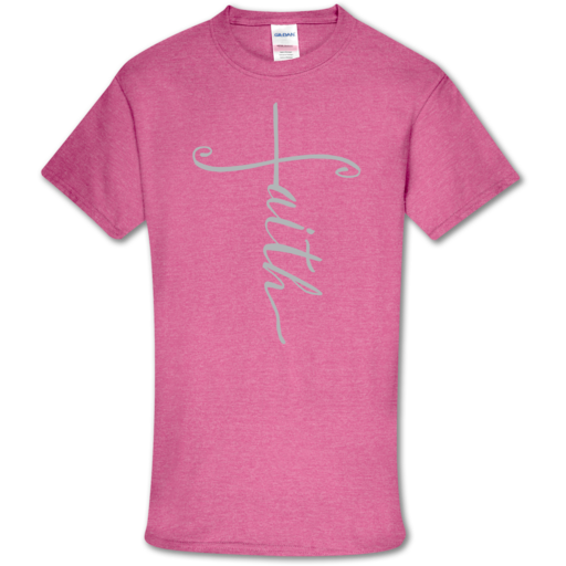 SC Soft Vertical Faith Front Print-Heather Heliconia