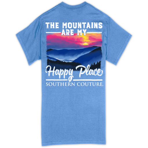 SC Classic Mountains Happy Place-Carolina Blue