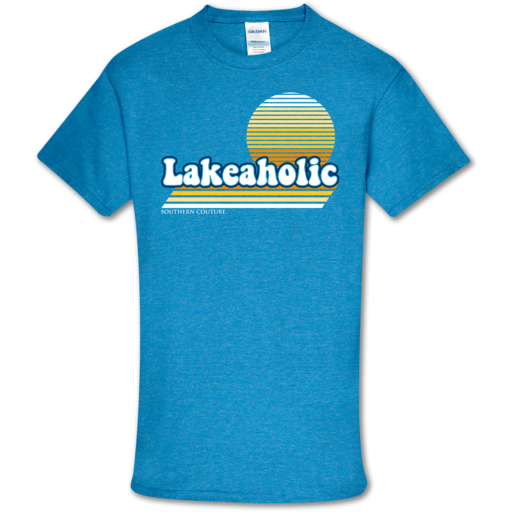 SC Soft Lakeaholic Front Print-Heather Sapphire