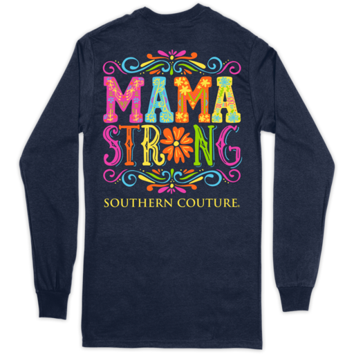 SC Classic Mama Strong on Long Sleeve-Navy