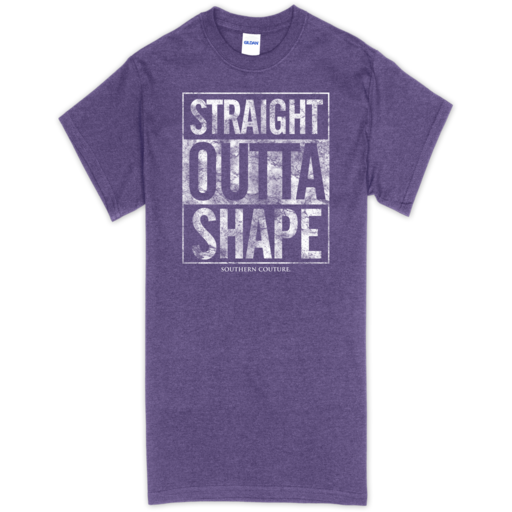 SC Soft Straight Outta Shape front print-Htr Purple