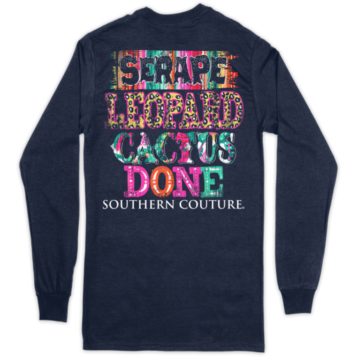 SC Classic Serape Leopard Cactus Done on LS-Navy