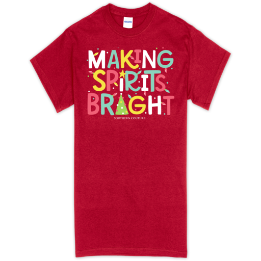 SC Soft Making Spirits Bright front print-Cherry Red