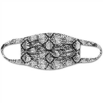 SC Fashion Mask-Black & White Snakeskin