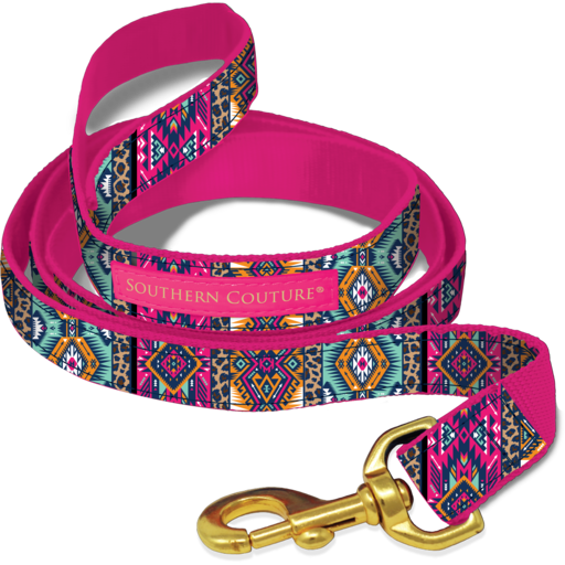 SC Dog Leash Leopard Aztec