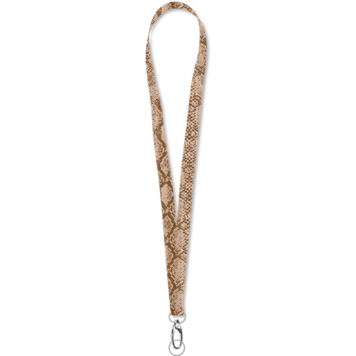 SC Brown Snakeskin Lanyard