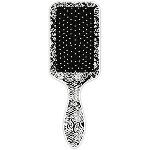 SC Paddle Brush Black/White Snakeskin