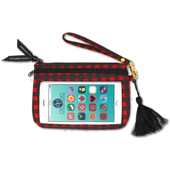 SC Buffalo Plaid Phone Wristlet