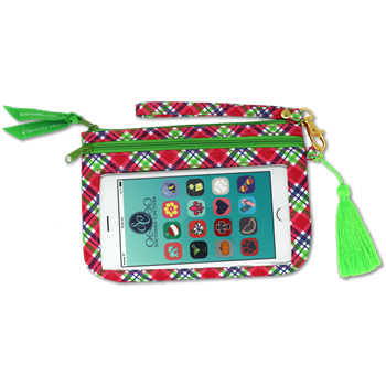 SC Preppy Plaid Phone Wristlet