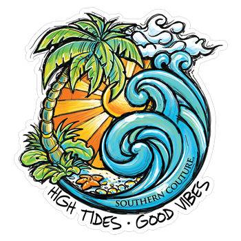 SC High Tides Good Vibes Sticker-pack of 12