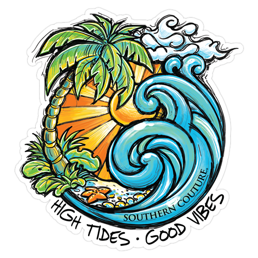 SC High Tides Good Vibes Sticker-pack of 12