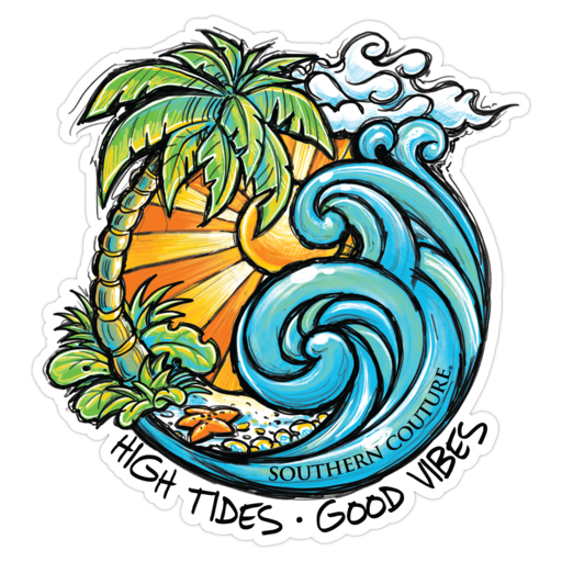 SC High Tides Good Vibes Sticker - 24 pack
