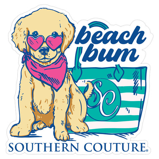SC Beach Bum Sticker-pack of 12