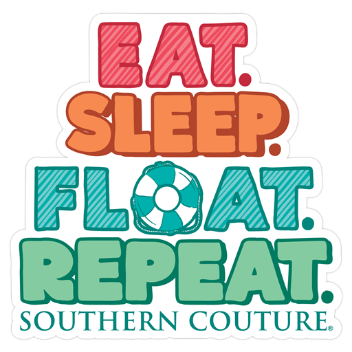SC Eat Sleep Float Sticker-pack of 12