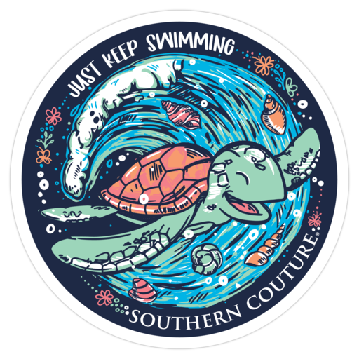 SC Just Keep Swimming Sticker - 24 pack