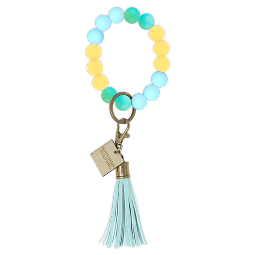 SC Silicone Beaded Bracelet Key Chain-Happy Days