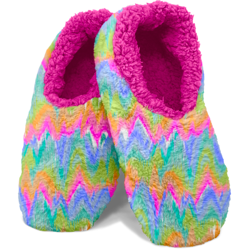 SC Tie Dye Fuzzy Slippers with Grips