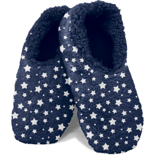 SC Stars Fuzzy Slippers with Grips