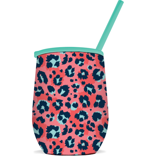 SC Tumbler-The Winee-Coral Leopard