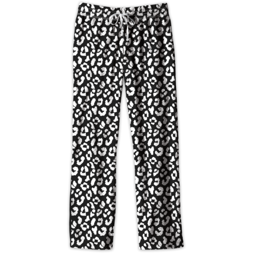 SC Lounge Pants-Black/White Leopard