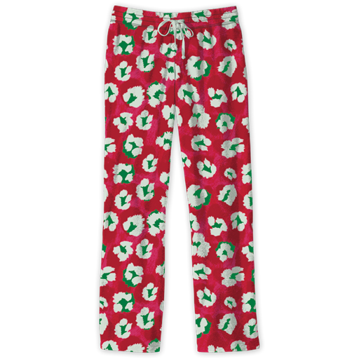 SC Lounge Pants-Christmas Red Leopard
