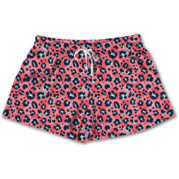 SC Lounge Shorts-Coral Leopard