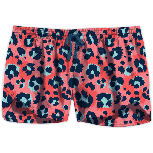 SC Southern Shorts-Coral Leopard