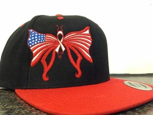 Patriotic Butterfly Embroidered Hat