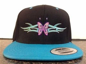 Tribal Butterfly Embroidered Hat