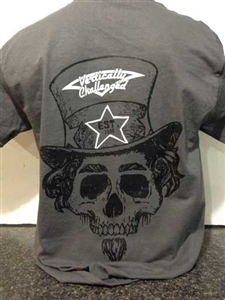 Vertically Challenged Hat Skull T-Shirt
