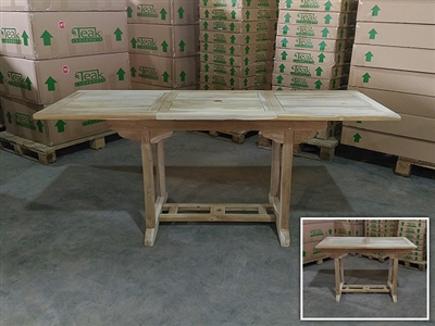 Adelaide Rectangle Extension Teak Table 120cm x 70cm - Extendable To 180cm