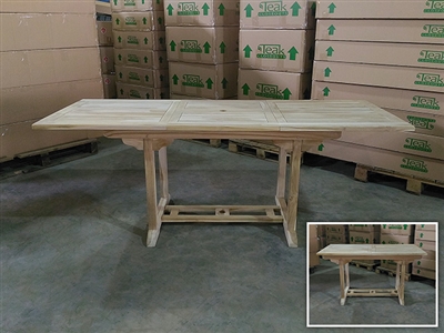 Adelaide Rectangle Extension Teak Table 140cm x 80cm - Extendable To 200cm