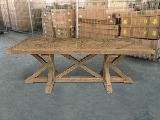 British Gardens FSC Recycled Teak Trestle Table No.1 - 87"x41"