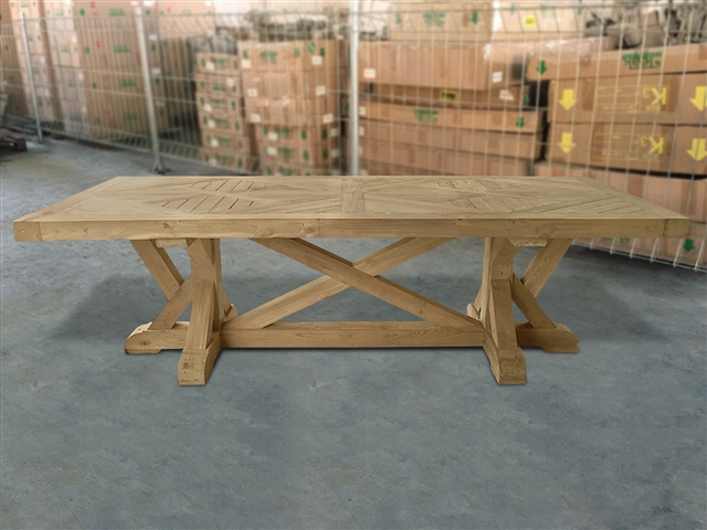 British Gardens FSC Recycled Teak Trestle Table 260x110cm