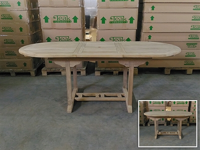 Maharani Oval Extension Teak Table 150 x 90cm - Extendable To 200cm