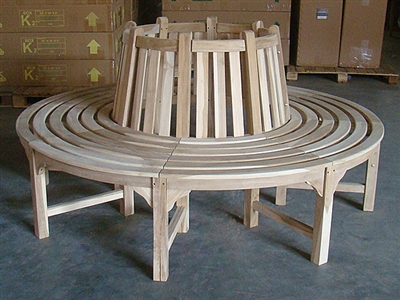 Round Tree Teak Bench (c-grade)