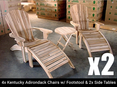 teak adirondack chair combo