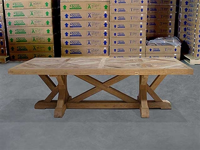 British Gardens FSC Recycled Teak Trestle Table 260x110cm