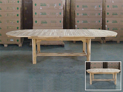 Eden Oval Double Extension Table 200cm regular to 300cm w/extension x 120cm width